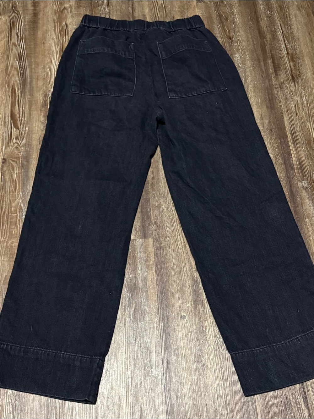 Everlane The Easy Jeans Women's 6 Black Pull On Baggy Stretchy High Rise Denim - Picture 6 of 6